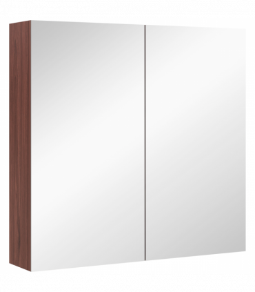 kleankin 63Wx60H cm Double Door Wall-Mount Bathroom Mirrored Cabinet Medicine