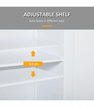 kleankin Bathroom Floor Storage Cabinet w/ 2 Drawers Door Cupboard White