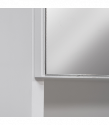 kleankin Bathroom Mirror Cabinet Wall Mount Storage Organizer w/ Door, White