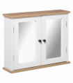 kleankin Bathroom Mirror Cabinet Wall Mounted Storage Cupboard W/ Double Door