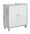 kleankin Bathroom Pedestal Under Sink Cabinet with Storage Shelf Double Door