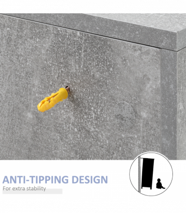 kleankin Bathroom Pedestal Under Sink Cabinet with Storage Shelf Double Door