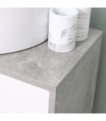 kleankin Bathroom Pedestal Under Sink Cabinet with Storage Shelf Double Door