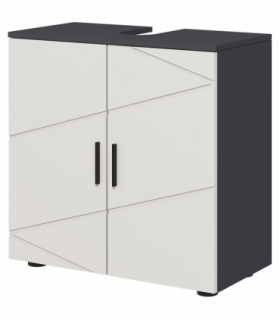 kleankin Bathroom Vanity Unit, Under Sink Cabinet with Shelf, Light Grey