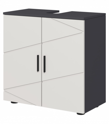 kleankin Bathroom Vanity Unit, Under Sink Cabinet with Shelf, Light Grey
