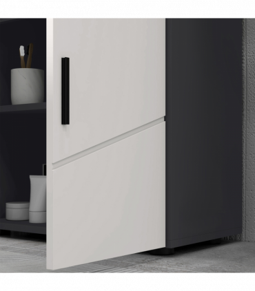 kleankin Bathroom Vanity Unit, Under Sink Cabinet with Shelf, Light Grey