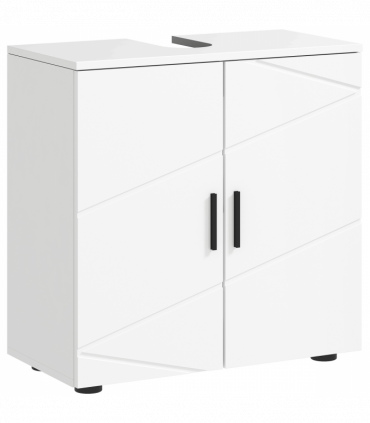 kleankin Bathroom Vanity Unit, Under Sink Cabinet with Shelf, White