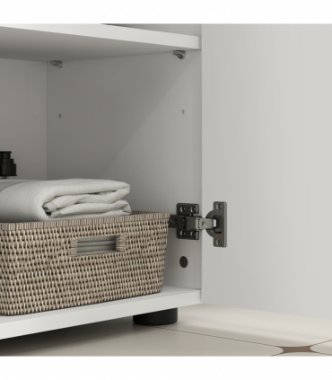 kleankin Bathroom Vanity Unit, Under Sink Cabinet with Shelf, White