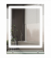 kleankin Dimmable Bathroom Mirror with LED Lights, 3 Colours, Defogging Film