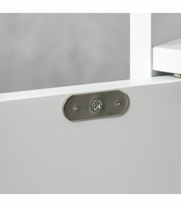 kleankin Freestanding Bathroom Cabinet w/ Open Shelves 3 Cupboards, White