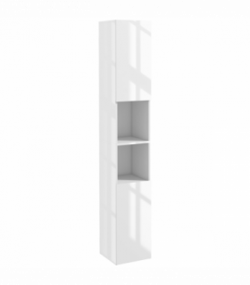 kleankin High Gloss Bathroom Floor Cabinet Storage Cupboard with Doors
