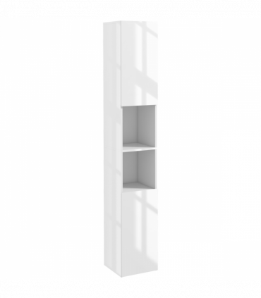 kleankin High Gloss Bathroom Floor Cabinet Storage Cupboard with Doors