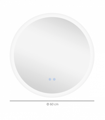 kleankin Illuminated Bathroom Mirror with LED Lights, 3 Colours, Defogging Film