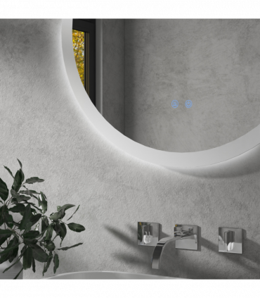 kleankin Illuminated Bathroom Mirror with LED Lights, 3 Colours, Defogging Film