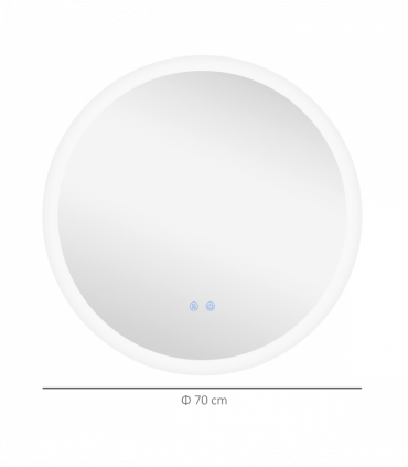 kleankin Illuminated Bathroom Mirror with LED Lights, 3 Colours, Defogging Film