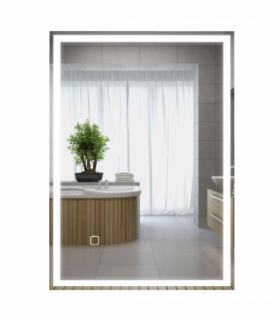kleankin Illuminated Bathroom Mirror with LED Lights, 3 Colours, Defogging Film