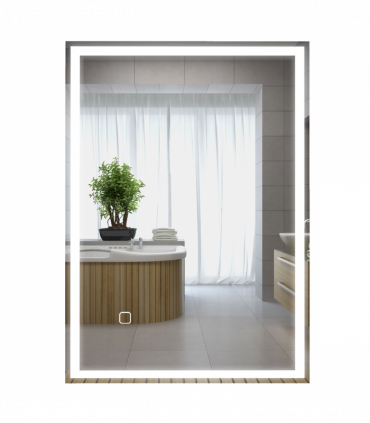kleankin Illuminated Bathroom Mirror with LED Lights, 3 Colours, Defogging Film