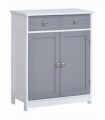 kleankin MDF 2-Drawer Bathroom Cabinet Bathroom Freestanding Cabinet Grey