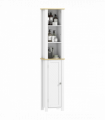 kleankin Slim Bathroom Storage Unit with Open Compartment, White