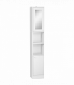 kleankin Tall Bathroom Storage Cabinet Narrow Freestanding Cabinet with Mirror
