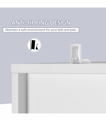 kleankin Tall Bathroom Storage Cabinet Narrow Freestanding Cabinet with Mirror