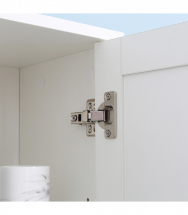 kleankin Tall Bathroom Storage Cabinet Narrow Freestanding Cabinet with Mirror