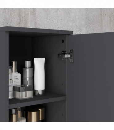 kleankin Tall Bathroom Storage Cabinet, Slim Bathroom Cabinet with Soft Close