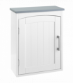 kleankin Wall Mounted Bathroom Cabinet with Adjustable Shelf, Light Grey