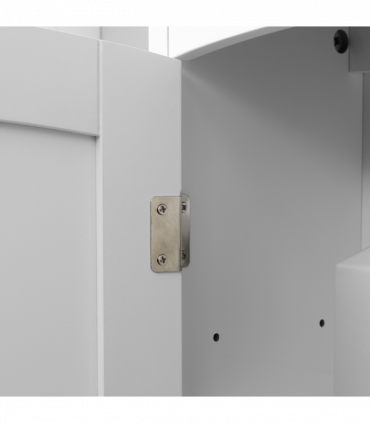 kleankin Wall Mounted Bathroom Cabinet with Adjustable Shelf, Light Grey