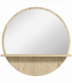 kleankin Wall Mounted Bathroom Mirror Framed Makeup Mirror for Home Decoration