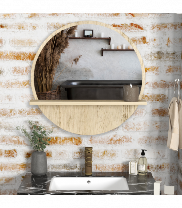 kleankin Wall Mounted Bathroom Mirror Framed Makeup Mirror for Home Decoration