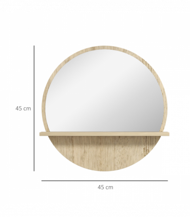 kleankin Wall Mounted Bathroom Mirror Framed Makeup Mirror for Home Decoration