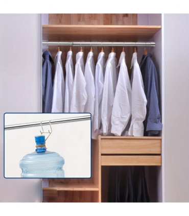 the clothes drying rod is silver