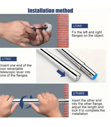 the clothes drying rod is silver