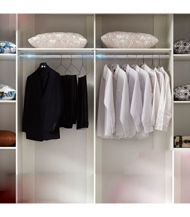 the clothes drying rod is silver