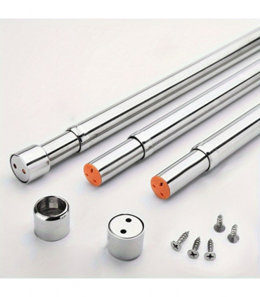 the clothes drying rod is silver