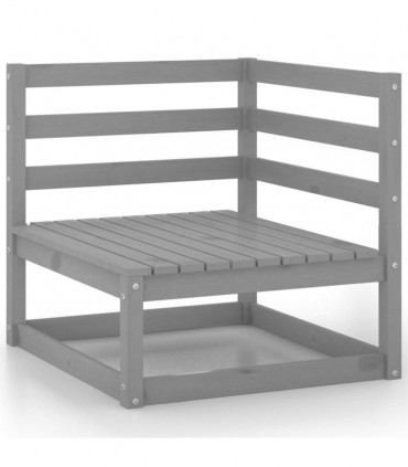 vidaXL 10 Piece Garden Lounge Set Grey Solid Pinewood