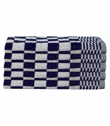 vidaXL 10 Piece Towel Set Blue and White Cotton