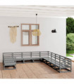 vidaXL 11 Piece Garden Lounge Set Solid Pinewood