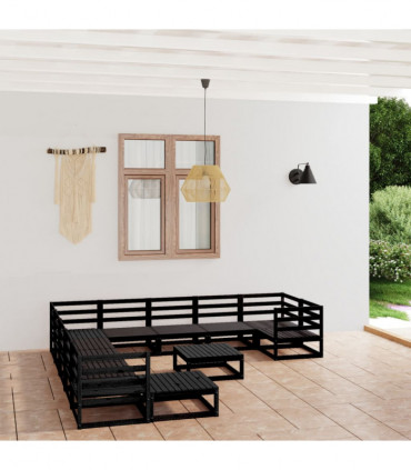 vidaXL 12 Piece Garden Lounge Set Solid Pinewood