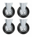 vidaXL 16 pcs Fixed Casters 200 mm