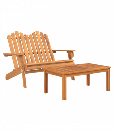 vidaXL 2 Piece Adirondack Garden Lounge Set Solid Wood Acacia
