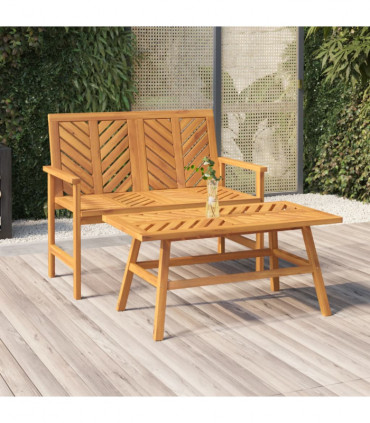 vidaXL 2 Piece Garden Lounge Set Solid Wood Acacia