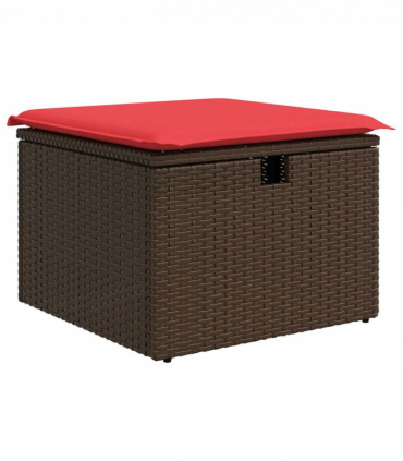 vidaXL 2 Piece Garden Sofa Set with Cushions Brown Poly Rattan Acacia