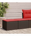 vidaXL 2 Piece Garden Sofa Set with Cushions Brown Poly Rattan Acacia