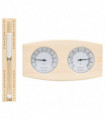 vidaXL 2 in 1 Sauna Hygrothermograph and Sand Timer Set Solid Wood Pine