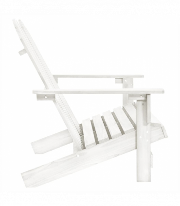vidaXL 2-Seater Garden Adirondack Chair Solid Fir Wood White