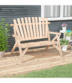 vidaXL 2-Seater Garden Bench 119x85x98 cm Solid Wood Spruce