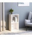 vidaXL 2-Tier Book Cabinet White 40x30x76.5 cm Engineered Wood