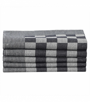 vidaXL 20 Piece Towel Set Black and White Cotton
